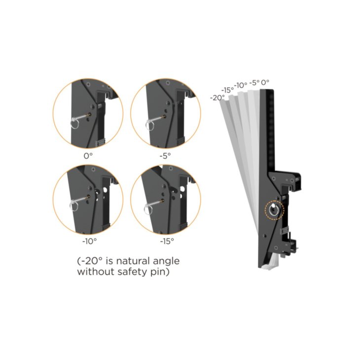 Soporte De Techo Profesional Equip 650373 Para 2 Pantallas 45"-55" Inclinable Max. 50kgs Por Pantall