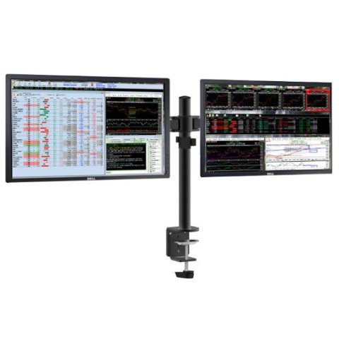 Soporte De Mesa Approx Appsmd02 Para 2 Pantallas Approx Appsmd02 De 10" - 27" Brazos Con 2 Codos Y S
