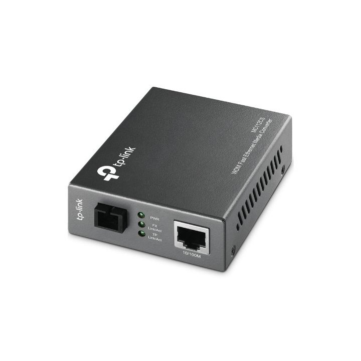 Convertidor Fibra Tp-link Mc112cs Rj45 Eth A Fibra Monomodo Sc Tx 1310nm, Rx 1550nm Fullduplex Hasta
