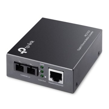 Convertidor Fibra Tp-link Mc210cs Rj45 Giga A Fibra Monomodo Sc 1000mb Fullduplex Hasta 15km Montaje
