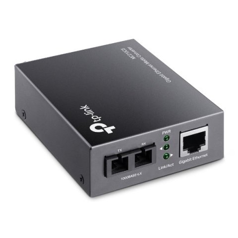 Convertidor Fibra Tp-link Mc210cs Rj45 Giga A Fibra Monomodo Sc 1000mb Fullduplex Hasta 15km Montaje