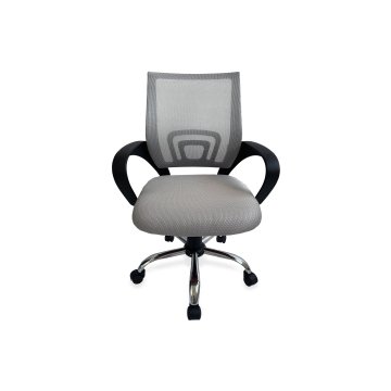 Silla De Oficina Equip De Malla Color Gris Claro Recubrimiento Pu De Alta Calidad Diseño Ergonomico 2