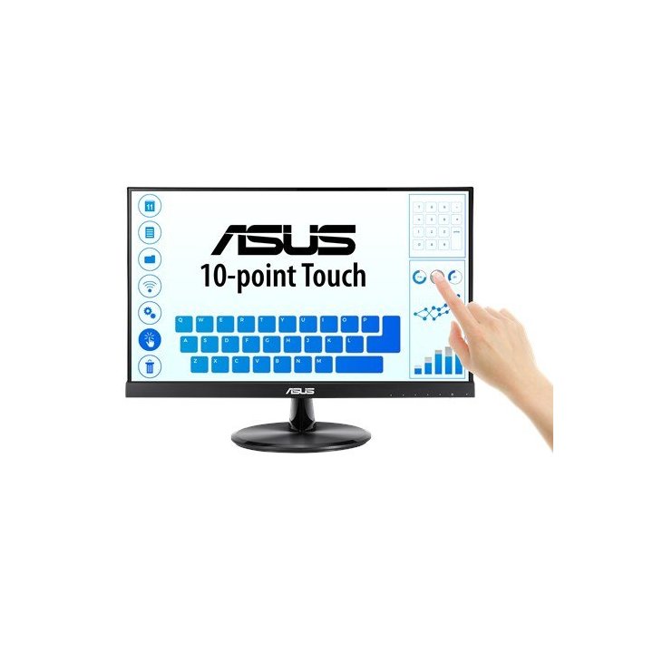Monitor 22" Hdmi Vga Asus Vt229h Tactil Ips Fhd 5ms Altavoz Sin Marco Vesa 100 X 100 Pcap Touch 10 P