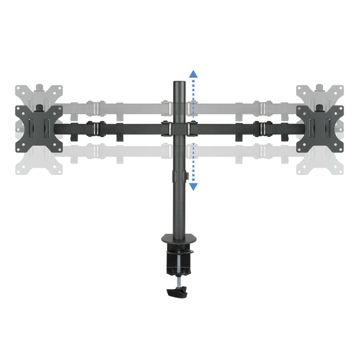 Soporte De Mesa Tooq Db1232tn-b Para 2 Pantallas 13-32" Max. 8kg Vesa 75x75 Y 100x100 Negro
