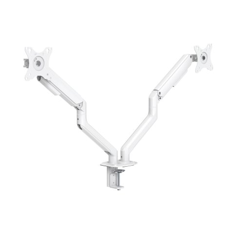 Soporte De Mesa Tooq Db4132tnr-w Para 2 Pantallas 17-32" Max 9kg brazo Vesa Max. 100x100 Blanco