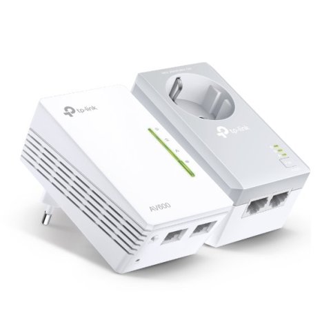 Homeplug Wifi Tp-link Tl-wpa4226kit 300mb Av600 Con 2 Puertos Ethernet Kit Compuesto De 1xtl-wpa4220 Y Un Tl-pa4020p