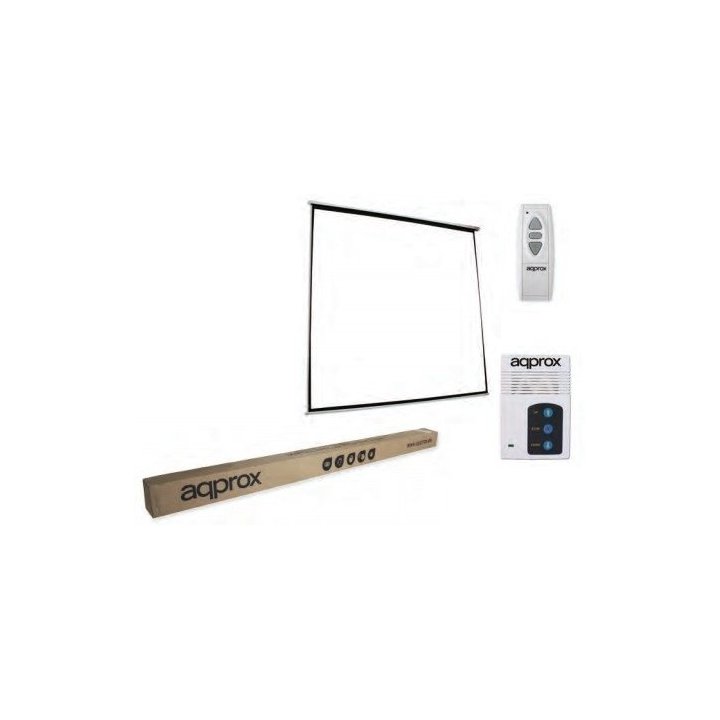Pantalla Mural Electrica Approx (166") 300x300 Proyector Techo pared - Tela Blanco Mate Y Trasera Ne