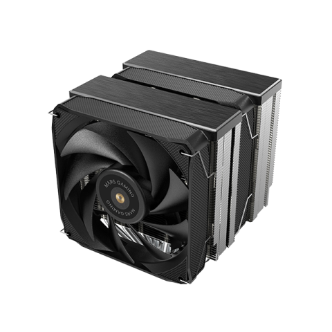 Ventilador Con Disipador De Cpu Mars Gaming Mcpu-xu6 Black Dual 6 Heatpipes Tdp 350w Doble Disipador