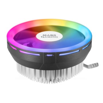 Ventilador Con Disipador Para Cpu Mars Gaming Mcpu120 Rgb Perfil Bajo Disipador De Aluminio Y Ventilador 120mm Tdp Hasta 120w