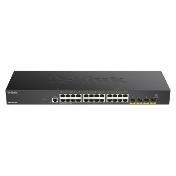 Switch Semigestionable D-link Dgs-1250-28x e 24p Giga + 4p 10g Sfp+ Capacidad De Switching 120gbps