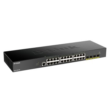 Switch Semigestionable D-link Dgs-1250-28x e 24p Giga + 4p 10g Sfp+ Capacidad De Switching 120gbps 2