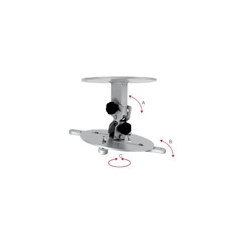 Soporte Techo Para Proyector Omb Monoprojector Orientable +-30º Giro 360º Max 15kg Color Plata