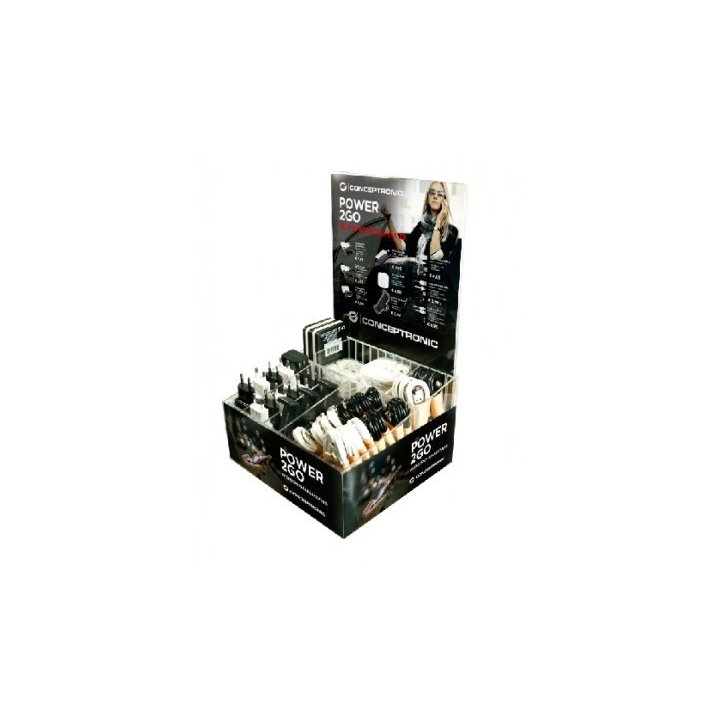 Expositor Power2go  Cargadores Cables...