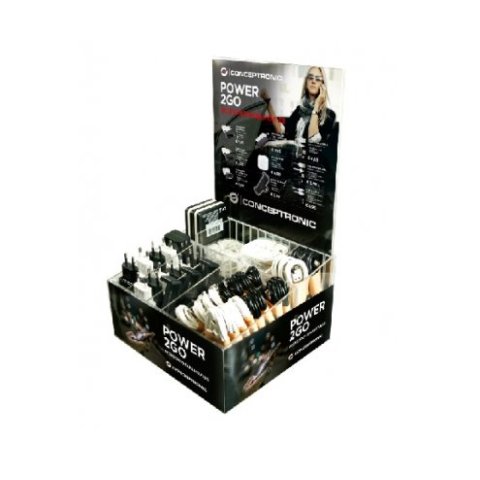 Expositor Power2go  Cargadores Cables...