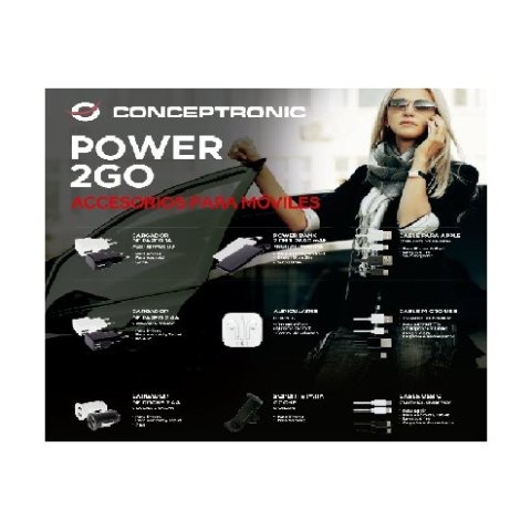 Expositor Power2go  Cargadores Cables...