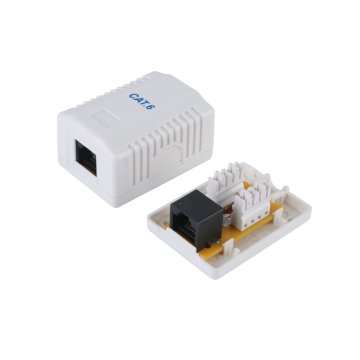 Roseta De Superficie Categoria 6 1 Hembra Rj45 Color Blanco 2