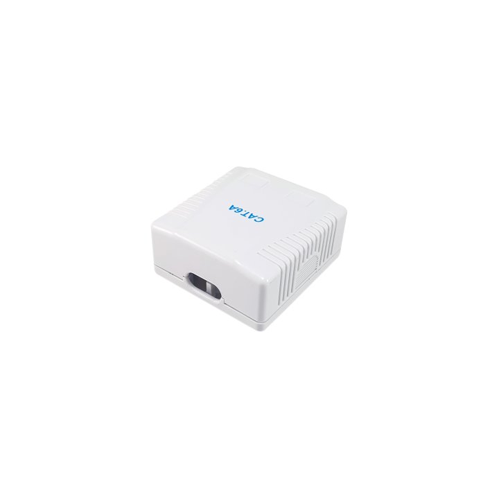 Roseta De Superficie Equip 235216 Categoria 6a 2 Hembra Rj45 Color Blanco