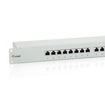 Patch Panel 24 Puertos Categoria 6 Apantallado Color Gris Claro 2
