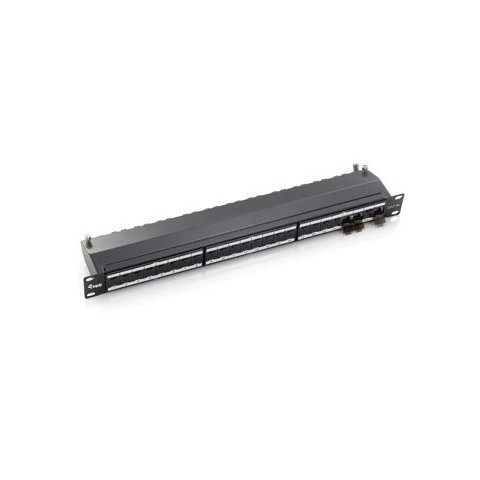 Patch Panel 24 Puertos Categoria 6a Apantallado Premium Color Gris Claro