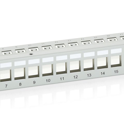 Patch Panel 24 Puertos Cat.6 Apantallado Vacio Color Gris