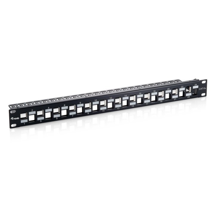 Patch Panel Vacio Cat.6 A 24 Puertos Keystone Apantallado