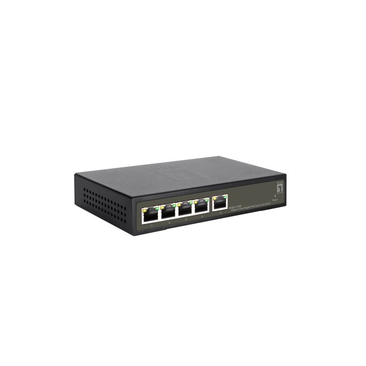 Switch Semigestionable Level One Hilbert 4p Poe 10 100 1000 60w + 1p 10 100 1000 Carcasa Metalica