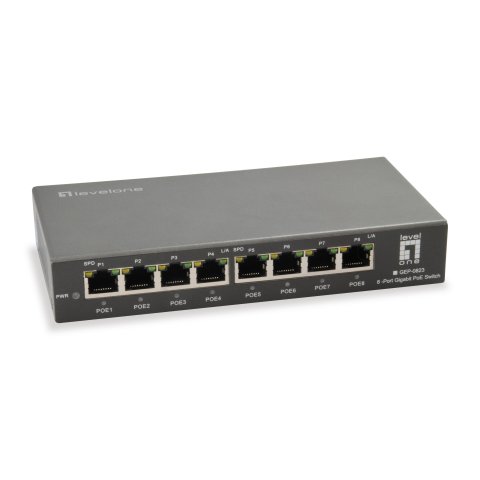 Switch Level One Gep-0823 No Gestion 8p Poe 10 100 1000 Poe 120w