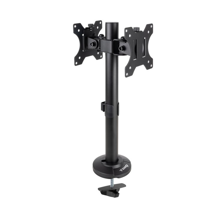 Soporte De Mesa Tooq Db1132tn-b Para 2 Pantallas 17"-32" Gira E Inclina Color Negro