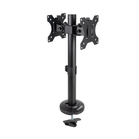 Soporte De Mesa Tooq Db1132tn-b Para 2 Pantallas 17"-32" Gira E Inclina Color Negro