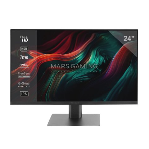 Monitor 24" Displayport Hdmi Vga Mars Gaming Mv24 Ips Fhd 120hz 1ms 250cd m² Vesa 100x100