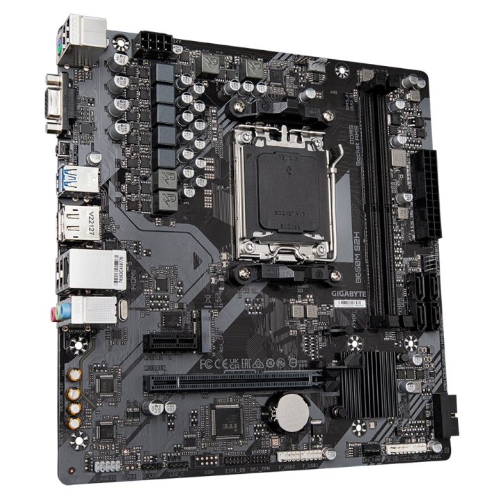 Pb Gigabyte B650m-s2h Ddr5 Rev1.1 M-atx Skt Am5 2xddr5 5600mhz Hdmi Vga Displayport Lan M.2