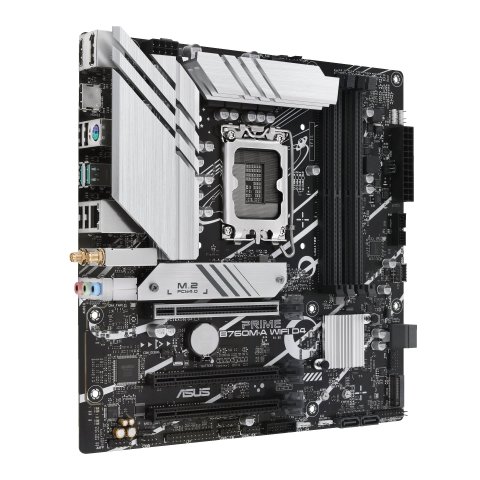 Pb Asus Prime B760m-a Wifi D4 M-atx Skt 1700 12º 13º Gen 4ddr4 320mhz Displayport Hdmi 2m.2x4 Glan2.5gbs Usb-c Usb3.2
