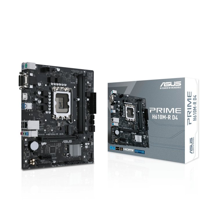Pb Asus Prime H610m-r D4-si Bulk Skt Lga 1700 M-atx 4ddr4-3200mhz Hdmi Dvi Vga 1xpcie 4.0 1xpcie 3.0 3xm.2 Glan 2xusb3.2