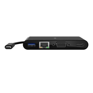 Docking Usb-c Belkin Avc004btbk A 1x Hdmi 4k 1xvga 1xusb-a 3.0 1x1gb Rj45 1xusb-c Pd 100w Color Negro 2