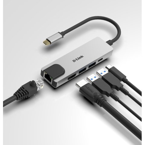 Docking Usb-c D-link Dub-m520 A 1xhdmi 4k 2xusb-a 3.0 1xusb-c Pd 60w Thunderbolt 3 1x 1gb Rj45