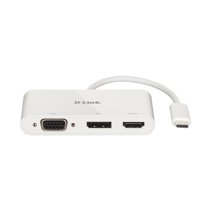 Adaptador Usb-c D-link Dub-v310 A 1xhdmi 4k 1xdisplayport 4k 1xvga