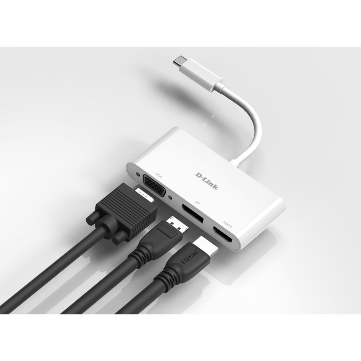 Adaptador Usb-c D-link Dub-v310 A 1xhdmi 4k 1xdisplayport 4k 1xvga