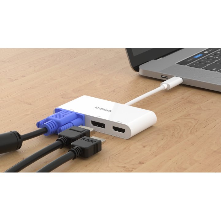 Adaptador Usb-c D-link Dub-v310 A 1xhdmi 4k 1xdisplayport 4k 1xvga