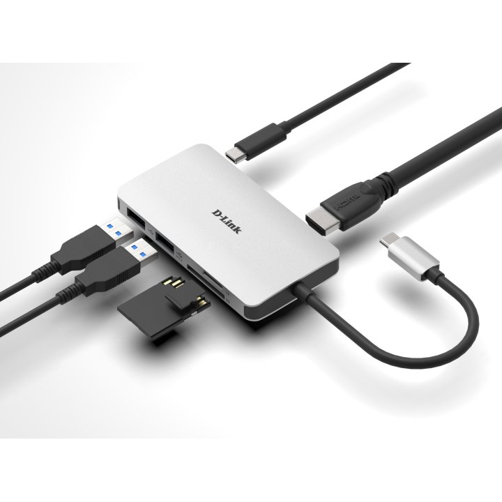 Docking Usb-c D-link Dub-m610 A 1xhdmi 4k 2xusb-a 3.0 1xusb-c Pd 100w Thunderbolt 3 1xlector De Tarjetas