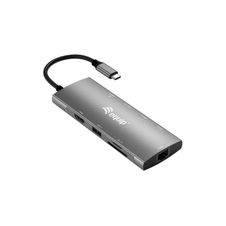 Docking Usb-c Equip 133490 A 1xhdmi 4k 1xusb-c 2xusb-a 5gb s 1xusb-c Pd 100w 1x1gb Rj45 1xlecto De Tarjetas