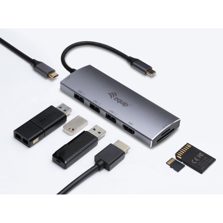 Docking Usb-c Equip 133482 A 1xhdmi 4k 1xusb-c Pd 100w 3xusb-a 3.0 1xlector Tarjetas