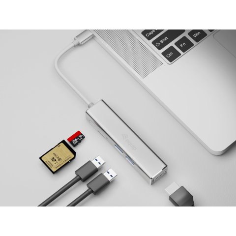 Docking Usb-c Equip 133480 A 1xhdmi 4k 3xusb-a 3.0 1xlector De Tarjetas