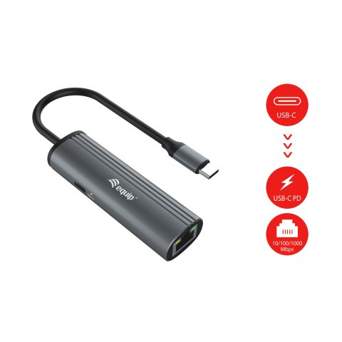 Adaptador Usb-c Equip 133486 A 1xusb-c Pd 100w 1x1gb Rj45 Wakeonlan
