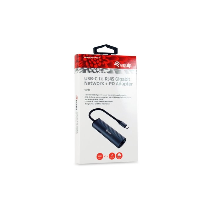 Adaptador Usb-c Equip 133486 A 1xusb-c Pd 100w 1x1gb Rj45 Wakeonlan