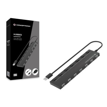 Hub Usb 2.0 Conceptronic Hubbies08 A 7xusb-a 2.0 Con Interruptores Y Alimentador 2