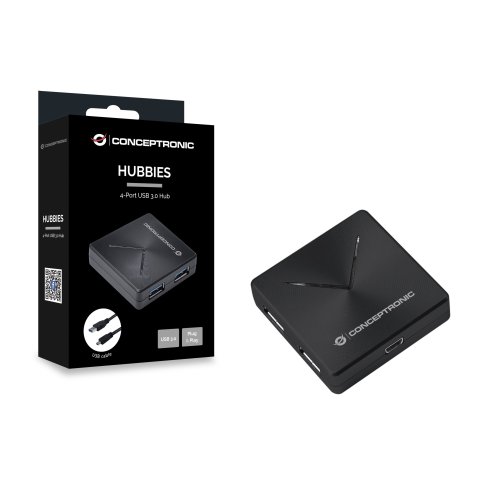 Hub Usb 3.0 Conceptronic Hubbies02b 4 Puertos Usb 3.0 Color Negro