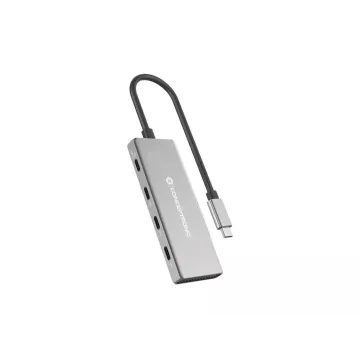 Hub Usb 3.2 Conceptronic Hubbies16g 4-port Usb 3.2 Gen 2 Hub, 10gbps, Usb-c X 4, 100w Usb Pd, Aluminum Case