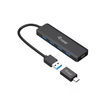 Hub Usb 3.2 Equip Life A 4 Puertos Usb 3.2 Incluye Adaptador Usb-c 2