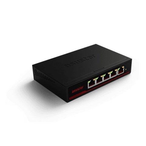 Switch Asustor Asw205t 5 Puertos 10 100 1000 2500 Bajo Consumo 10w