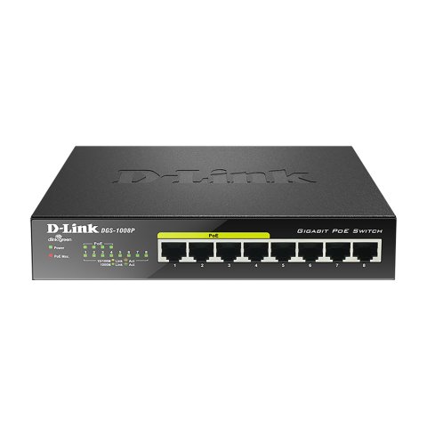 Switch No Gestionable D-link Dgs-1008p 8p Giga Con 4p Poe (52w) Sobremesa No Rack